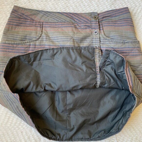 Horny Toad Neutral Tones Quilted Striped Women's Casual Mini Skirt Size 6 - Picture 4 of 8